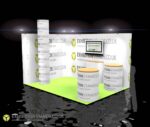 exhibition stand with graphics added