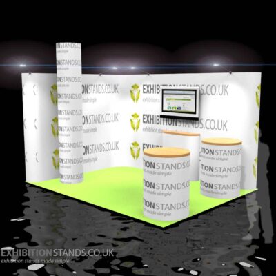 exhibition stand with graphics added