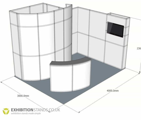 3d view of exhibition stands