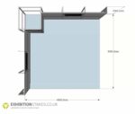 plan view of exhibition stand