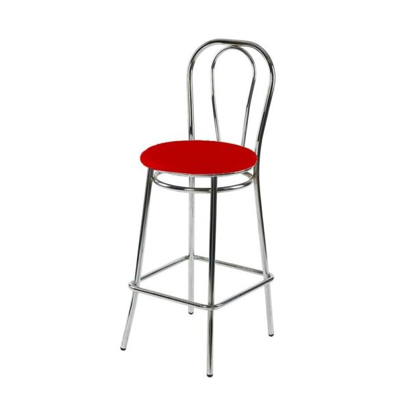 red deco bar stool