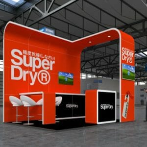 superdry exhibition stand
