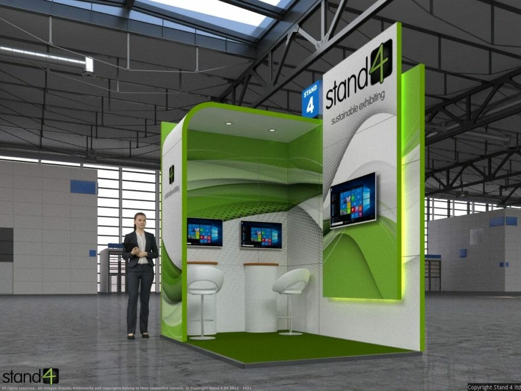 led glowing exhibition stands