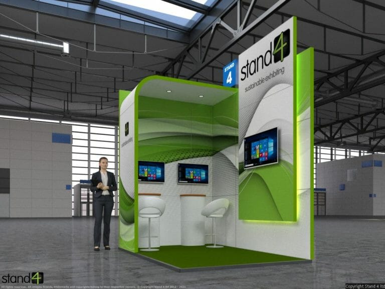 led glowing exhibition stands