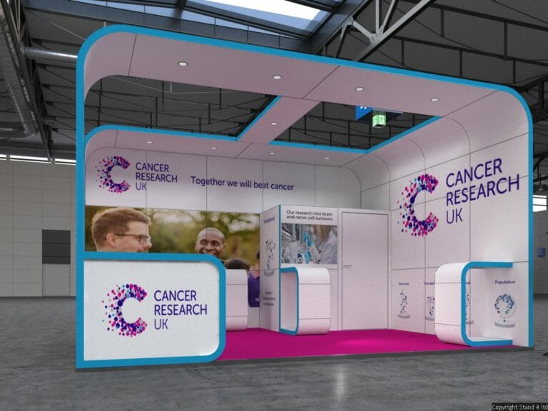 cancer research exhibition stand