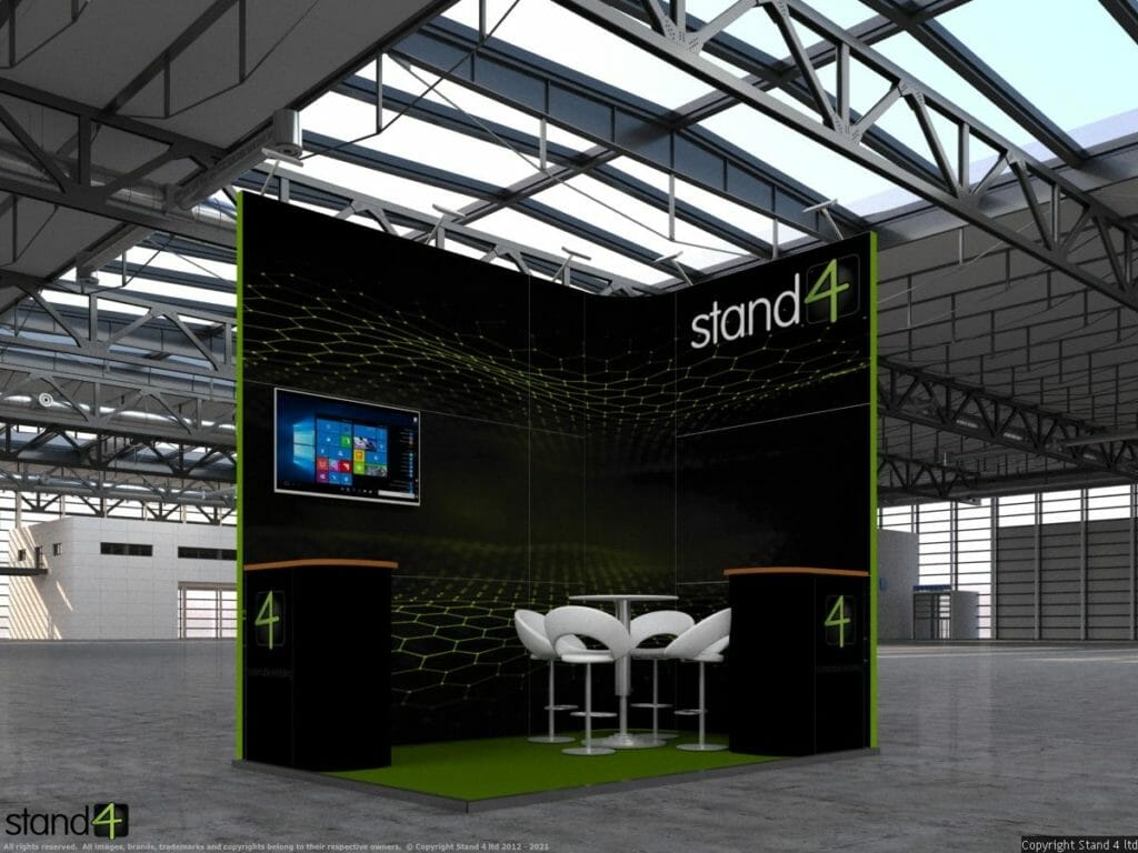 clean simple exhibition stand