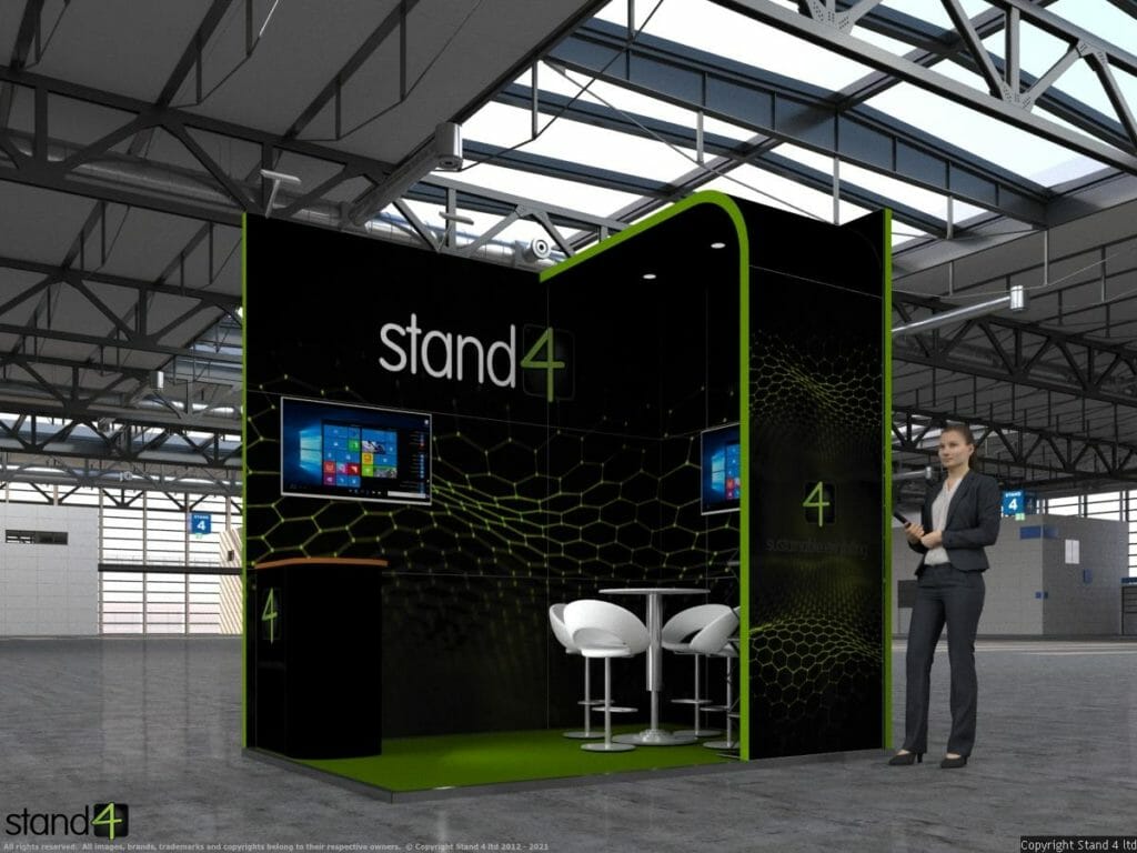 semi private meeting area expo stand