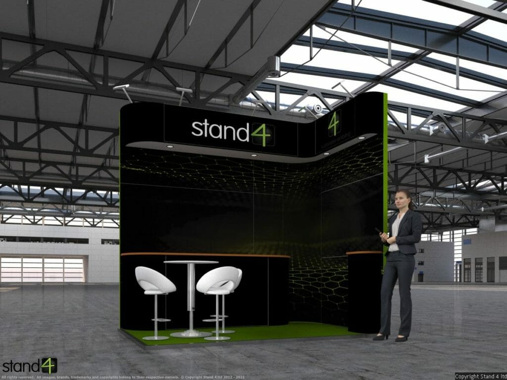 black expo stand