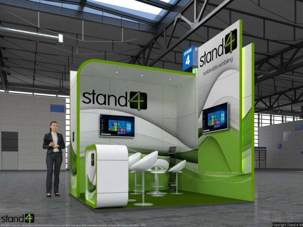 led glowing exhibition stands