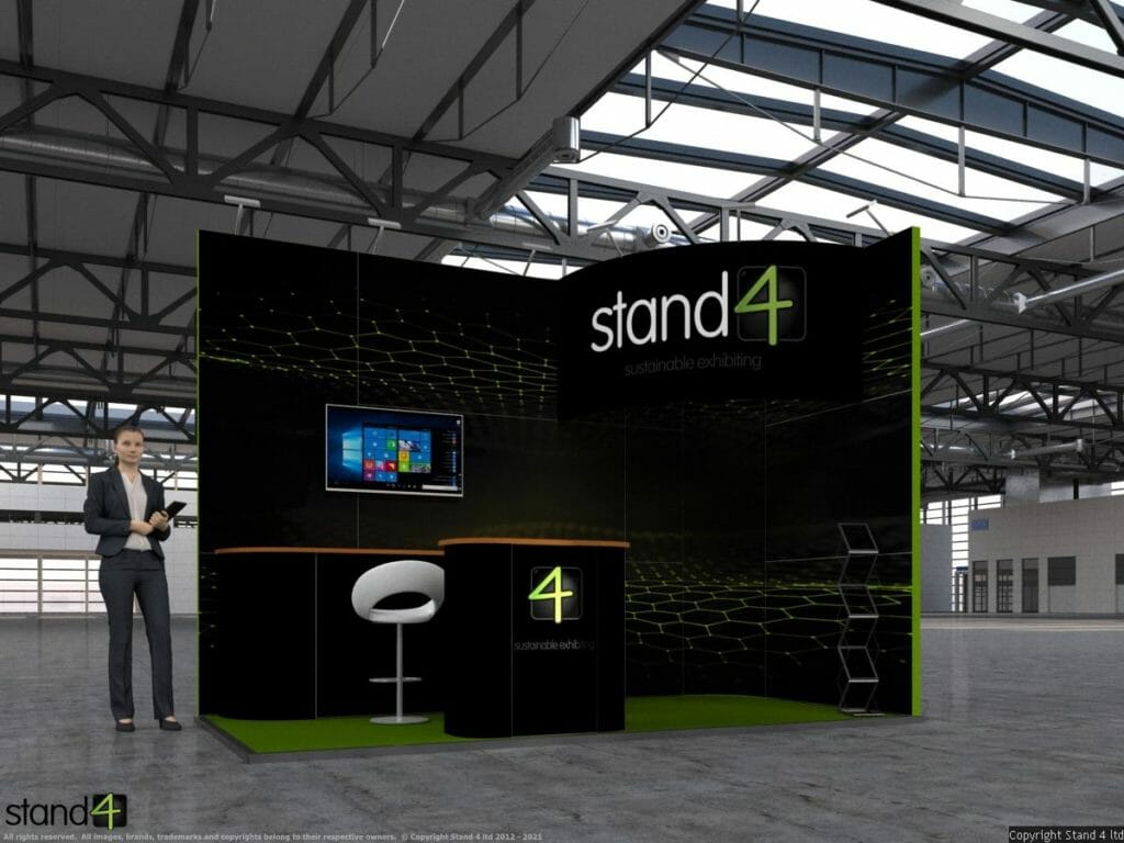 curved exhibition stand booth